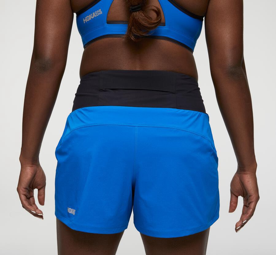 Hoka One One Womens Shorts - Performance - Blue - SQTW78960
